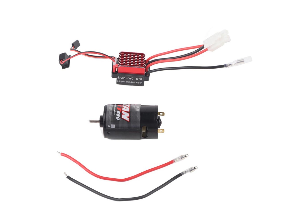 Motor De Escobillas 550, Esc 360a, Controlador Electrónico De Velocidad Para Coche Rc A Escala 1/10, Accesorios Rc 21t