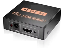 Divisor De Vídeo 1x4 Compatible Con Full Hd 4k, Con 1 Entrada Y 4 Salidas.