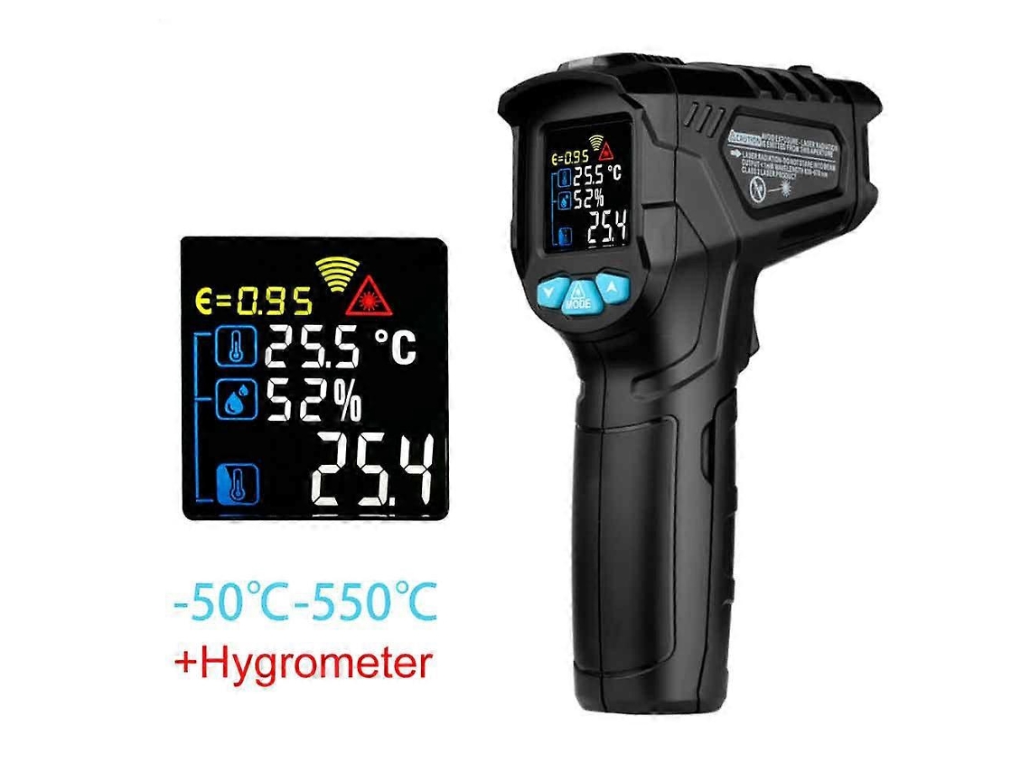 Termómetro infrarrojo digital de 800 grados, cámara termográfica, termómetros láser, pirómetro, higrómetro y termostato. Ly Ebike