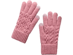 Guantes De Invierno Para Mujer, Bonitos, Multifuncionales, Suaves, Cálidos, Con Malla De Poliéster Y Acrílico.