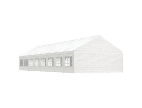 MAISON EXCLUSIVE Cenador con techo polietileno blanco 17,84x5,88x3,75 m