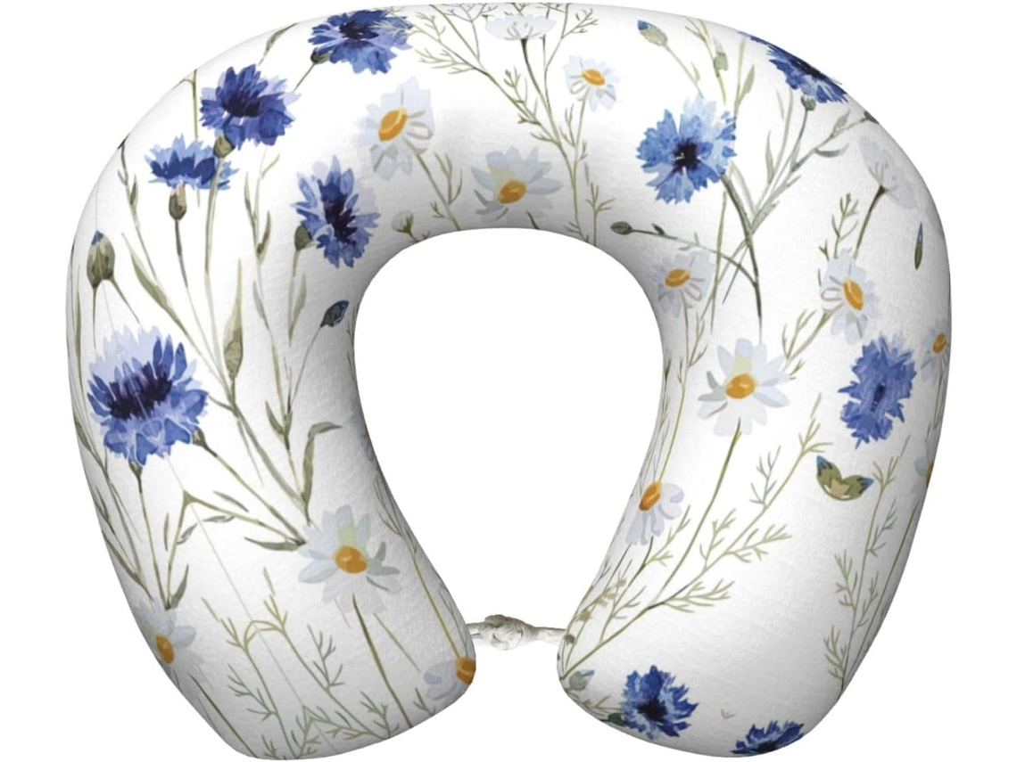 Almohada Viaje Espuma Viscoelástica Poliéster, Soporte Relajación, Fácil Viajes
