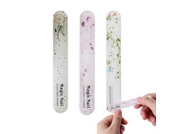 Juego de 3 limas de cristal con estuche y pulidores para el cuidado de las uñas NEVEANCE