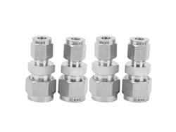 4 Peças Adaptador De Tubo De Compressão Aço Inoxidável 304 Redutor Retto União Dupla Ferrula (ф6/ф10)