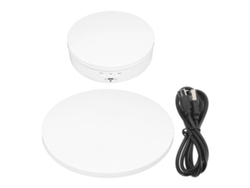Base giratoria para joyería y maquillaje con rotación silenciosa para fotografía sobre fondo blanco.