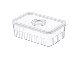 Caja De Almacenamiento Para Refrigerador Con Tapa De Plástico Transparente Sellada Para Frutas, Verduras Y Alimentos.