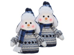 Muñeco de nieve de peluche, decoración navideña hecha a mano TRUYUETY