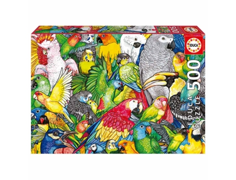 Puzzle educa a 500 piezas loros 19547 (edad recomendada: 11 años)