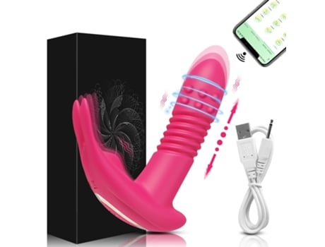 Bluetooth Vibrador Telescópico Giratorio Control Remoto Estimulador Del Clítoris Juguete Sexual ECENLEN