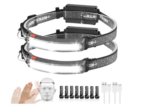 BISBISOUS Td165 Linterna Frontal Led Recargable Iluminación 230 6 Modos Negro VIGA EUROPE