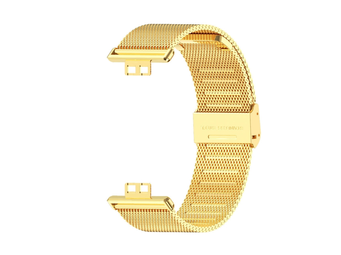 Correa de reloj inteligente para Huawei Watch Fit Mijobs Milan Hebilla de acero inoxidable (Oro)