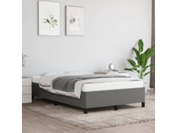 Estructura De Cama Sin Colchón Tela Gris Oscuro 120x190 Cm