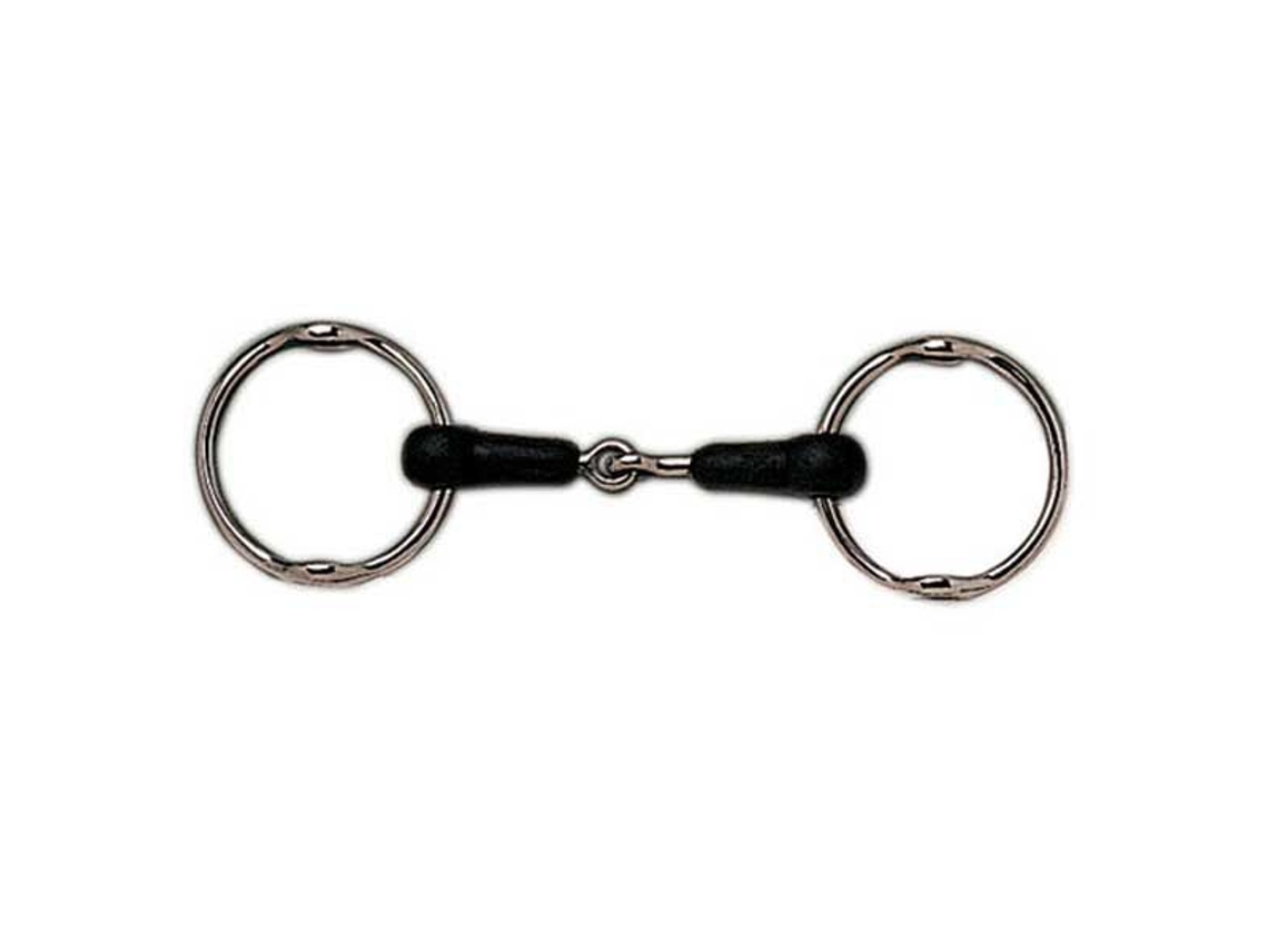 Snaffle de Borracha de Junta Única Gag Prateado 12.5 Cmsefton