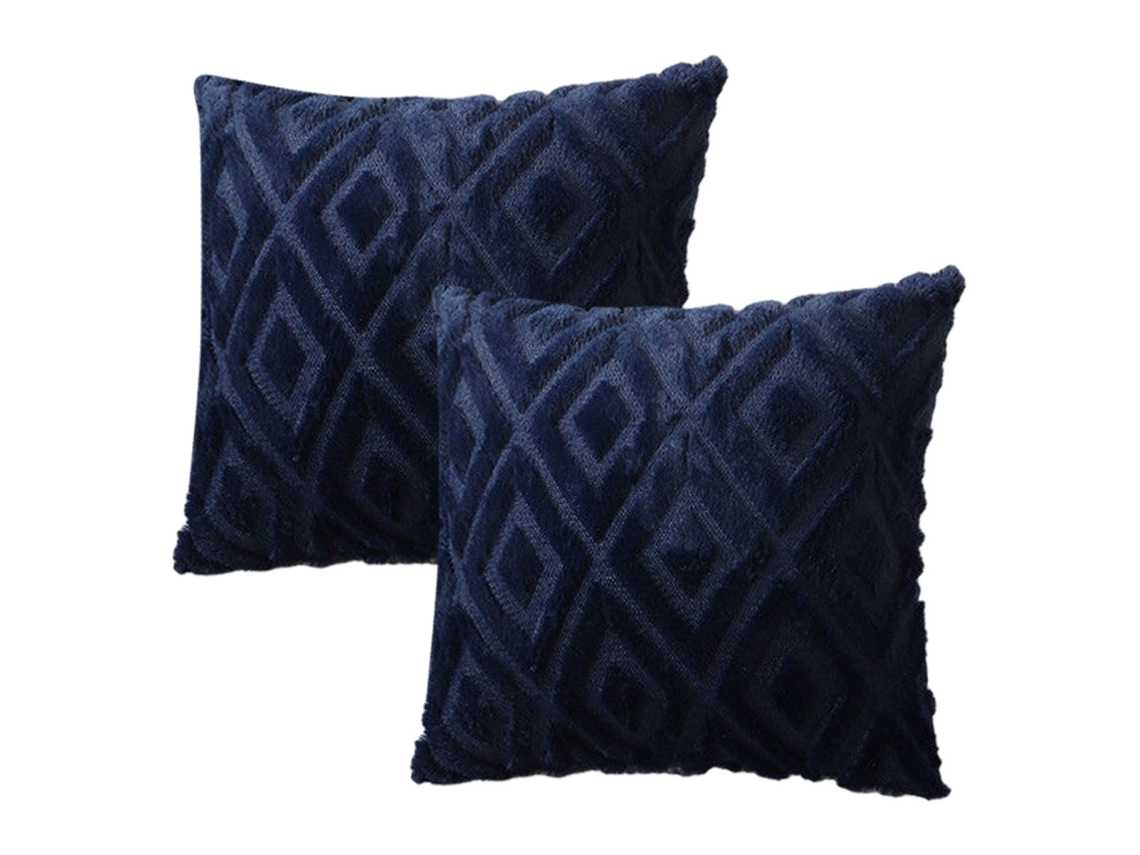 Juego De 2 Fundas De Almohada Decorativas De Felpa