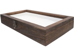 Caja De Madera Para Especímenes Con Tapa Transparente, Vitrina Para Colecciones Y Escuelas, Caja De