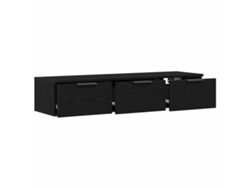 Maison Exclusive - Mueble De Pared Con Cajón Roble Negro 102 X 30 X 20 Cm