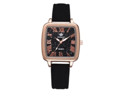 Reloj De Pulsera Analógico Con Correa Ajustable De Pu, Movimiento De Cuarzo, Estilo Elegante E Informal (negro)