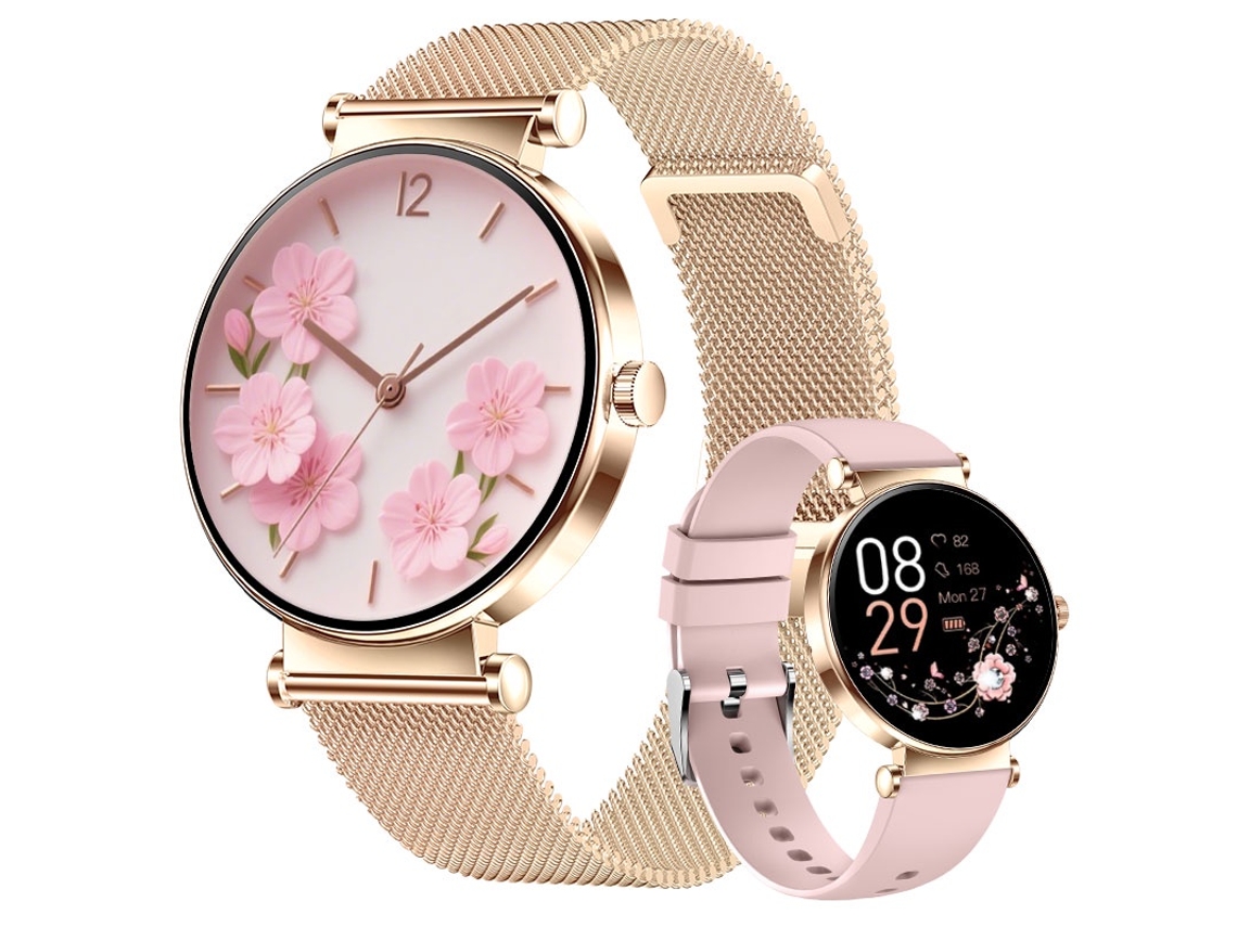 Smartwatch CHRONUS Y16 Femenino (Pantalla AMOLED - Monitorización de Salud - Múltiples Deportes - Función de Llamadas)