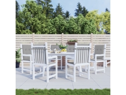 Cojín Silla Jardín Respaldo Bajo 6 Uds Tela Oxford Gris
