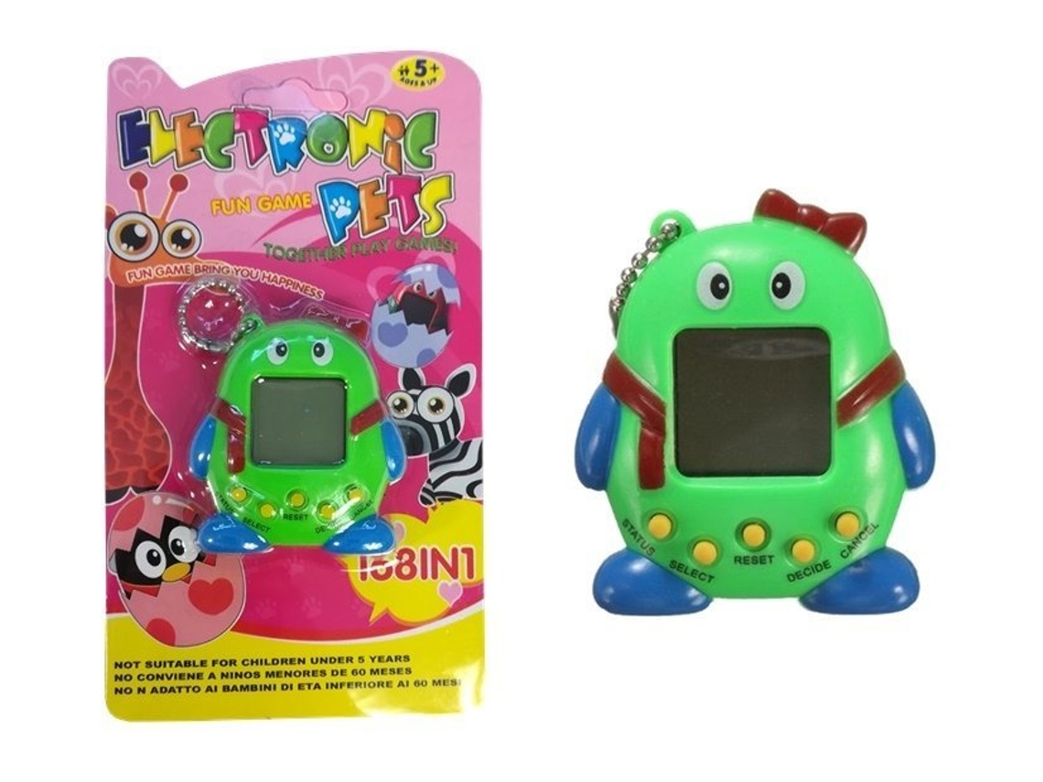 Huevo electrónico Tamagotchi de color verde con lazo B.active