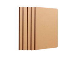 Cuaderno de estudiante de papel marrón con líneas de coches, cuaderno de ejercicios Kofihety