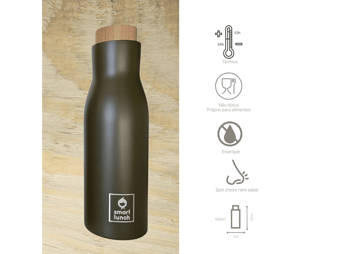 Termo de Acero Inoxidable SMARTLUNCH Verde (500ml)