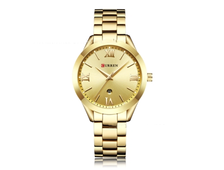 Relojes para mujer, relojes de moda, reloj de cuarzo sencillo, reloj de pulsera de negocios resistente al agua para mujer, color dorado LUUCOZK