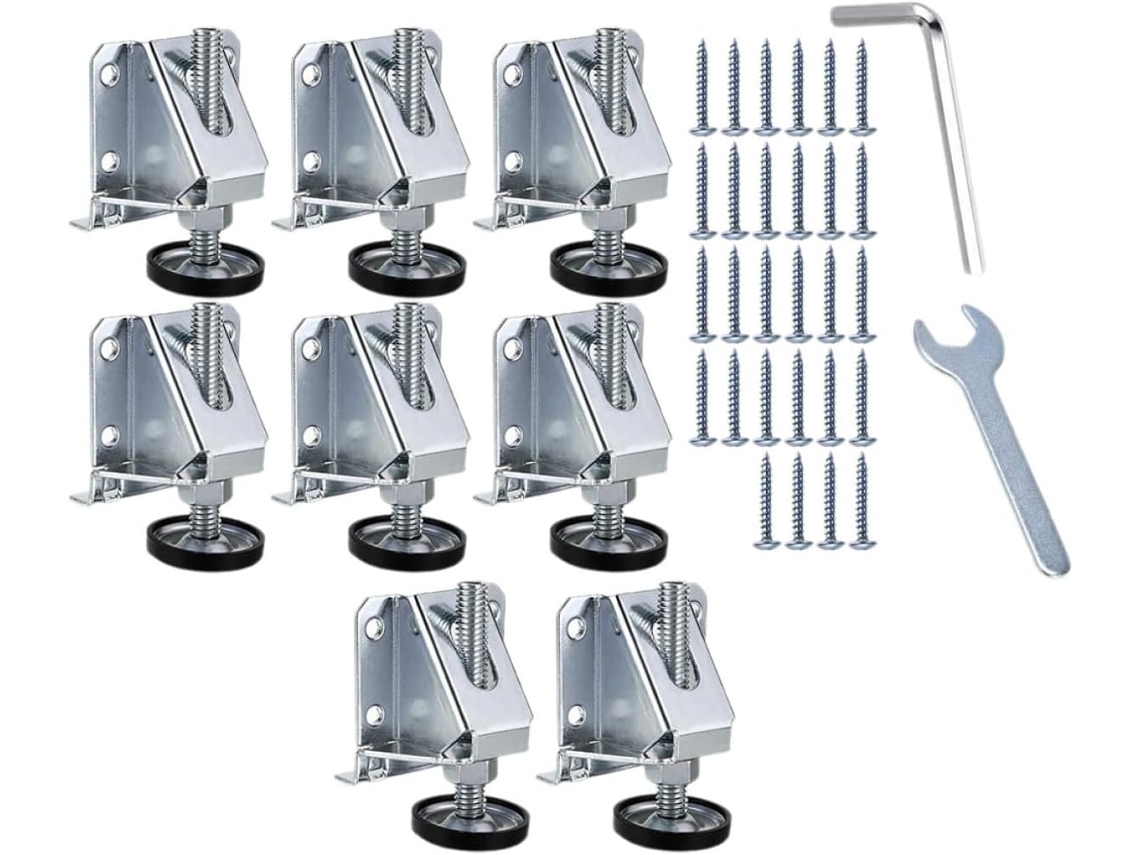 Niveladores Patas 8 Muebles Ajustables Galvanizados, Piezas