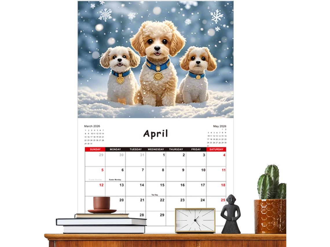 Calendario Canino 2026 | Organizador Mensual Canino | Divertido Anual De Mascotas