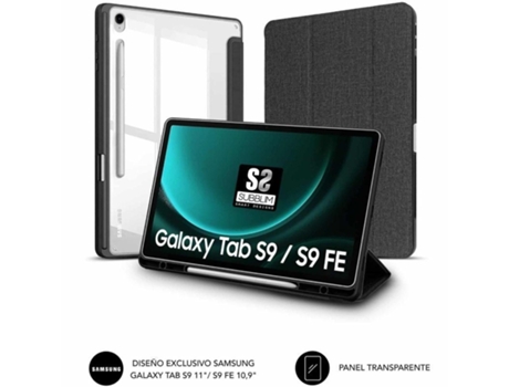 Funda SUBBLIM Clear Shock para Tablet Samsung S9 11'/ S9 Fe 10.9'/ Negra