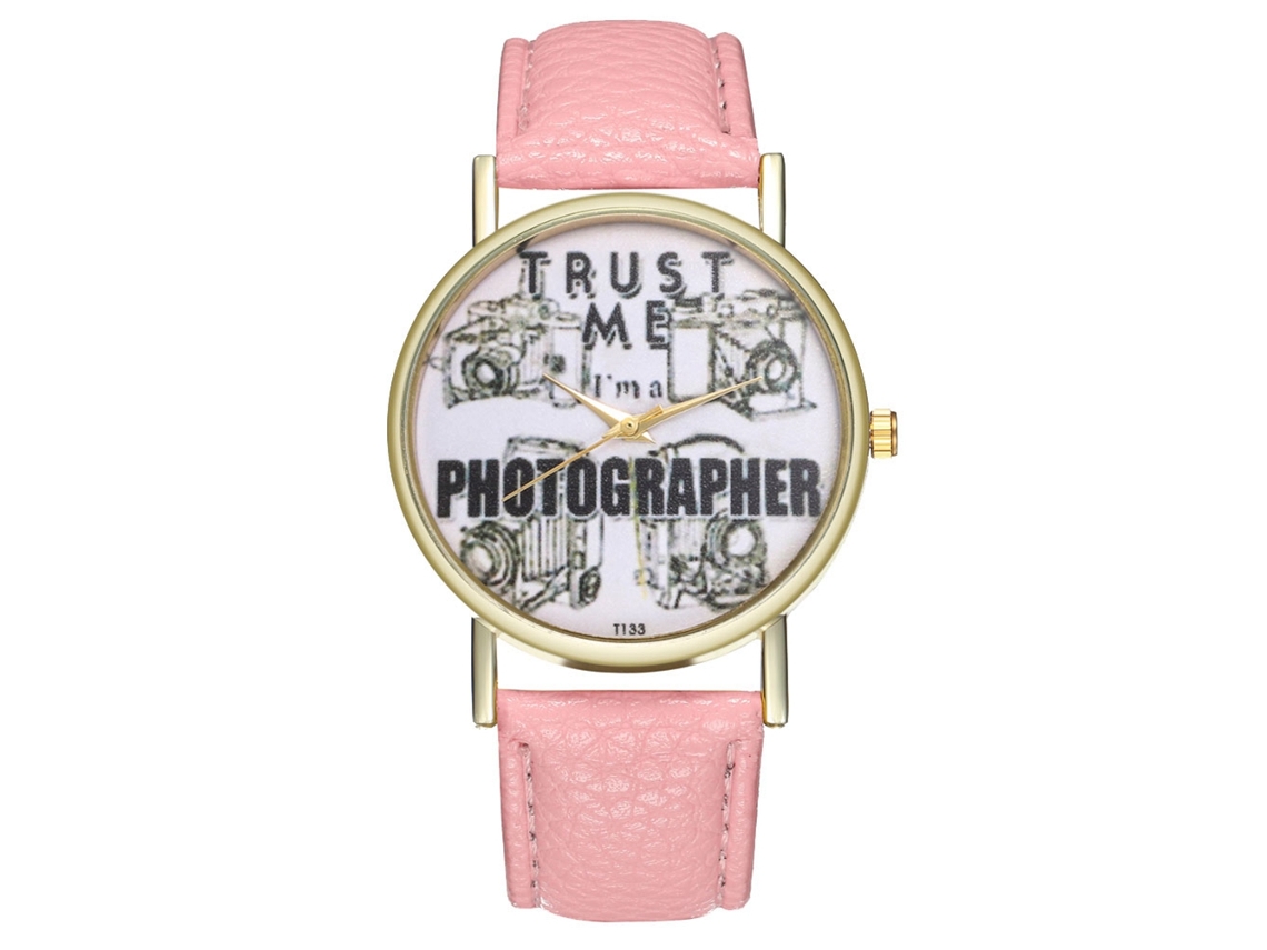 Elegante Reloj De Pulsera De Cuarzo Para Hombre Y Mujer, Color Rosa.