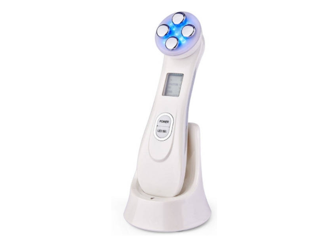Dispositivo de belleza 5 en 1 para reafirmar la piel por radiofrecuencia ultrasónica, masajeador de piel con luz LED, eliminación de arrugas, reafirmante facial Yemaesre