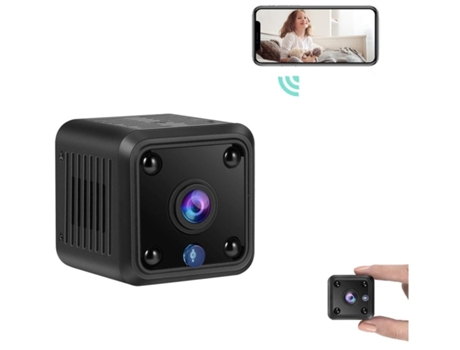 Mini Cámara Espía Cámara Oculta Inalámbrica Wifi HD 1080P con Tarjeta de Memoria 32G Visión Nocturna Negra