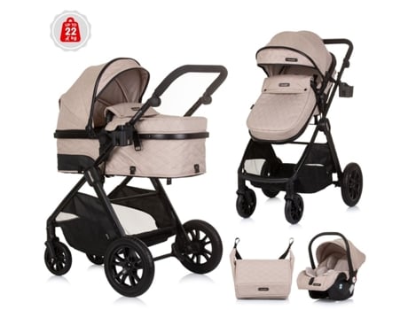Carrito de bebé trio convertible HARMONY hasta 22 kg de CHIPOLINO Macadamia