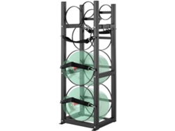 Soporte para cilindros de gas Tekmaquinas y capacidad de estante, fácil transporte e instalación