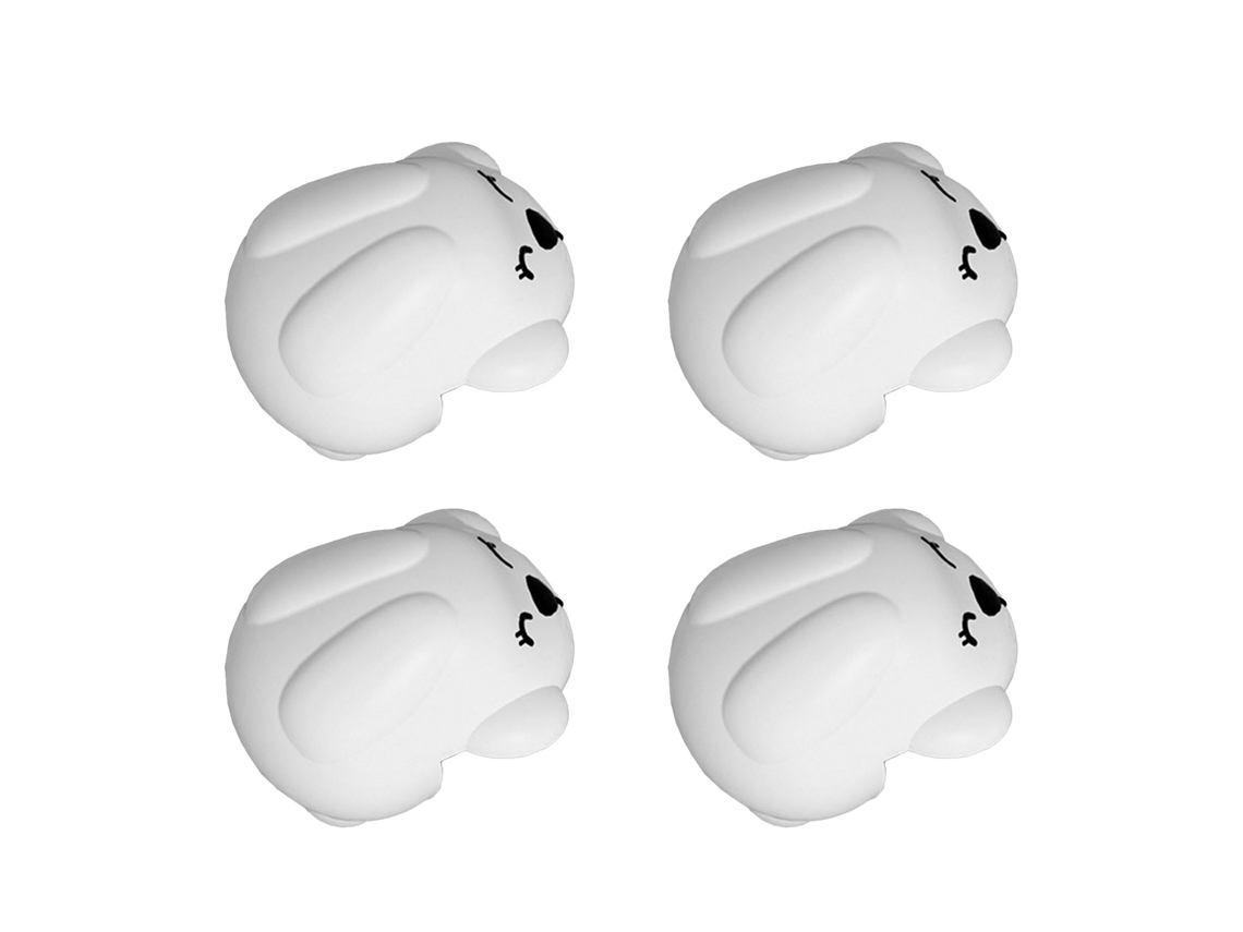 4 Protectores De Esquinas De Muebles De Silicona Suave, Diseño De Muñeca Bebé Gris, Diseño Seguro