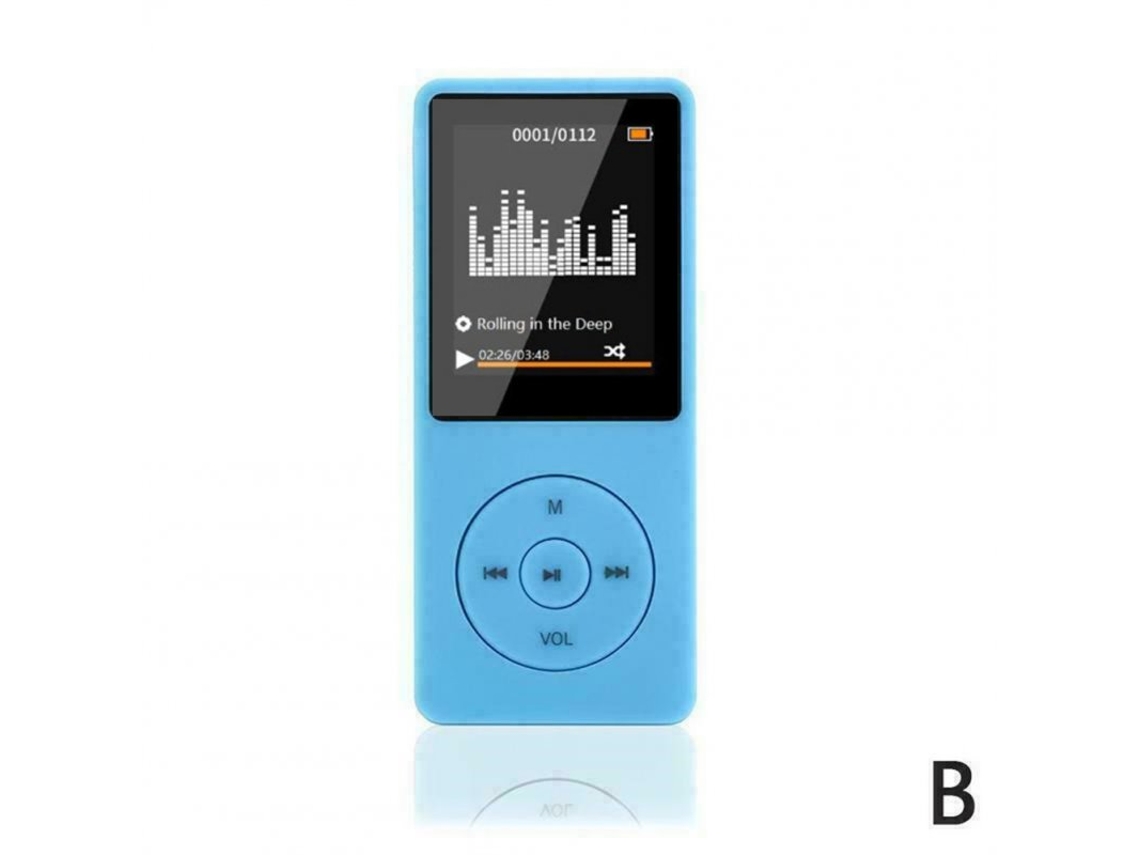 Reproductor MP3 Bluetooth portátil Mp4 Radio Fm externa ultrafina Pluma de grabación para estudiantes Azul CUICH