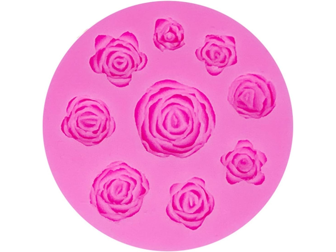 Molde De Silicona Con Forma De Rosa Para Decorar Pasteles, Duradero Y Reutilizable, Para Fondant, Chocolate, Antiadherente, Fácil De Desmoldar, Resist