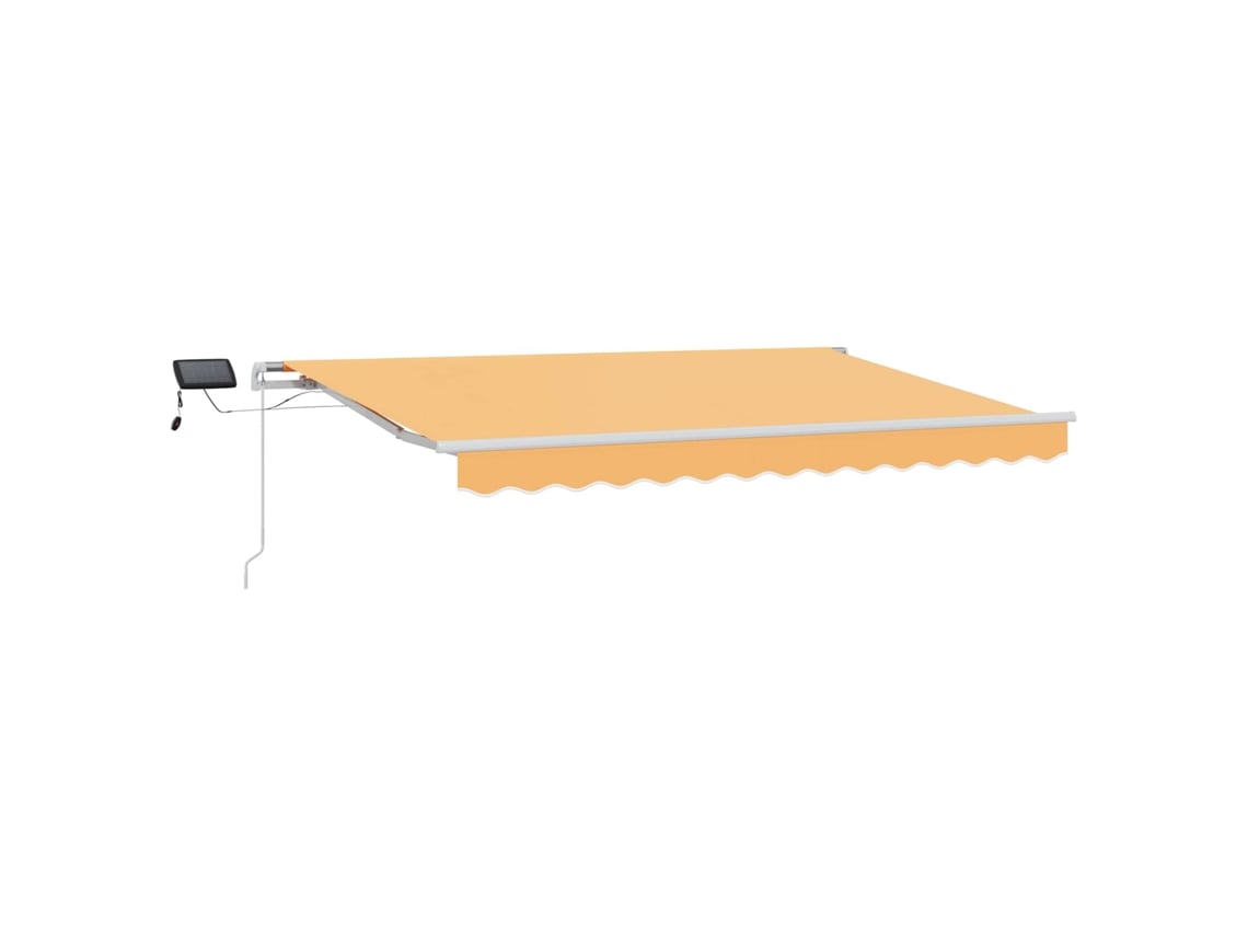 Toldo retráctil Vidaxl color arena, 500 × 300 cm, de tela y acero.