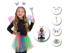 Kit de Mariposa degradado infantil Tutú, Diadema, Varita y Alas