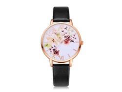 Reloj De Pulsera Analógico Gaiety Para Mujer, Redondo, Dorado, Con Correa De Pu Azul.