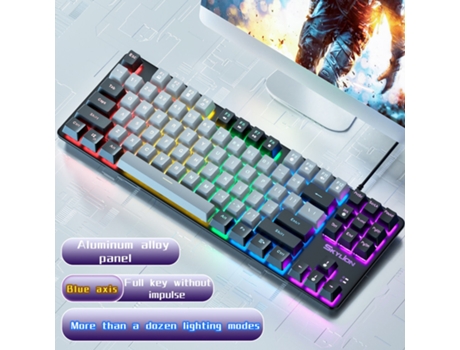 Teclado Mecánico para Windows y Apple IOS 10 HHZ H87 para juegos Mechanical Keyboard
