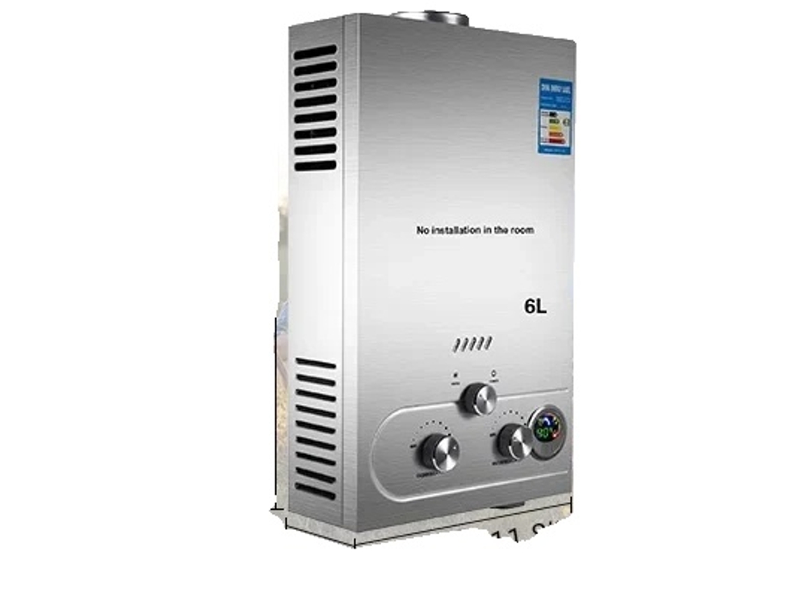 Calentador de agua de acero inoxidable, diseño de montaje en pared, 6 l, 12 kW, OEM
