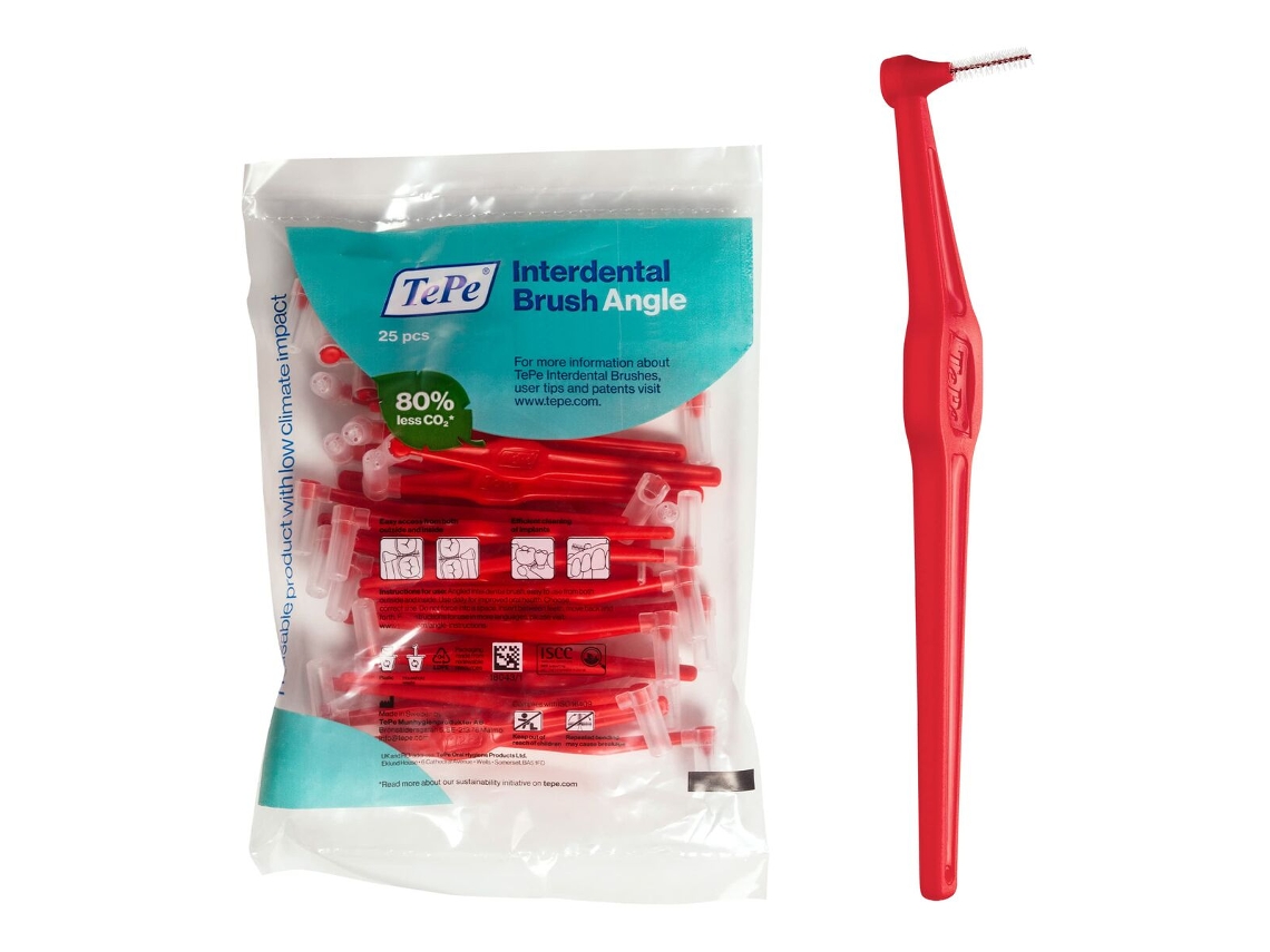 Cepillos interdentales TEPE Angle Rojo 0,5 mm 25 Unidades