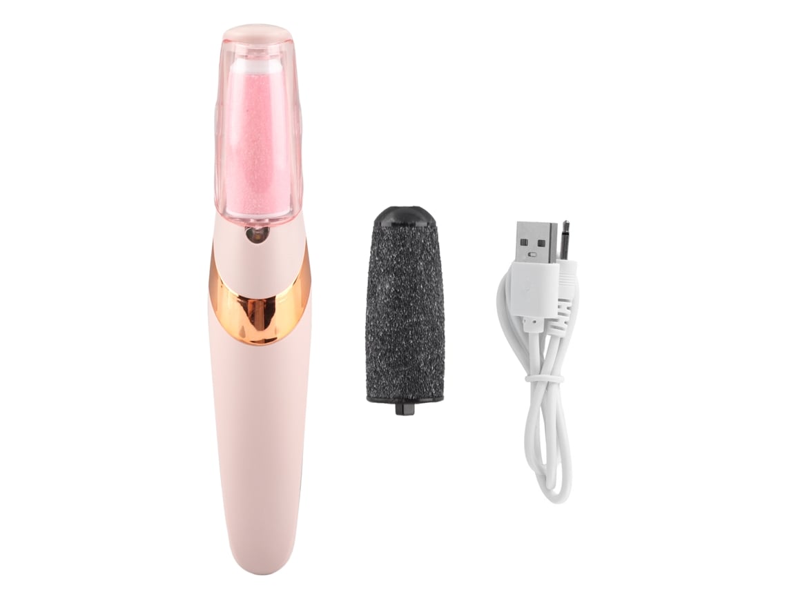 Dispositivo De Pedicure Elétrico Recarregável Para Remover Calos E Pele Morta Dos Pés Com Cabeças De Lixa Grossa E Fina