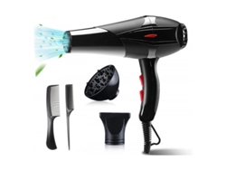 Secador de Pelo Profesional Iónico 4500w iones Motor AC 3 Temperaturas 2 Velocidades, 1 Concentrador y 1 Difusor