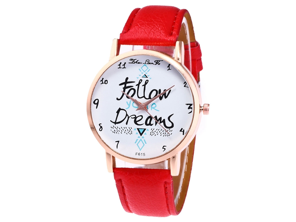 Reloj De Pulsera Analógico De Cuarzo Zhoulianfa Con Correa Clásica Sencilla De Pu (rojo)