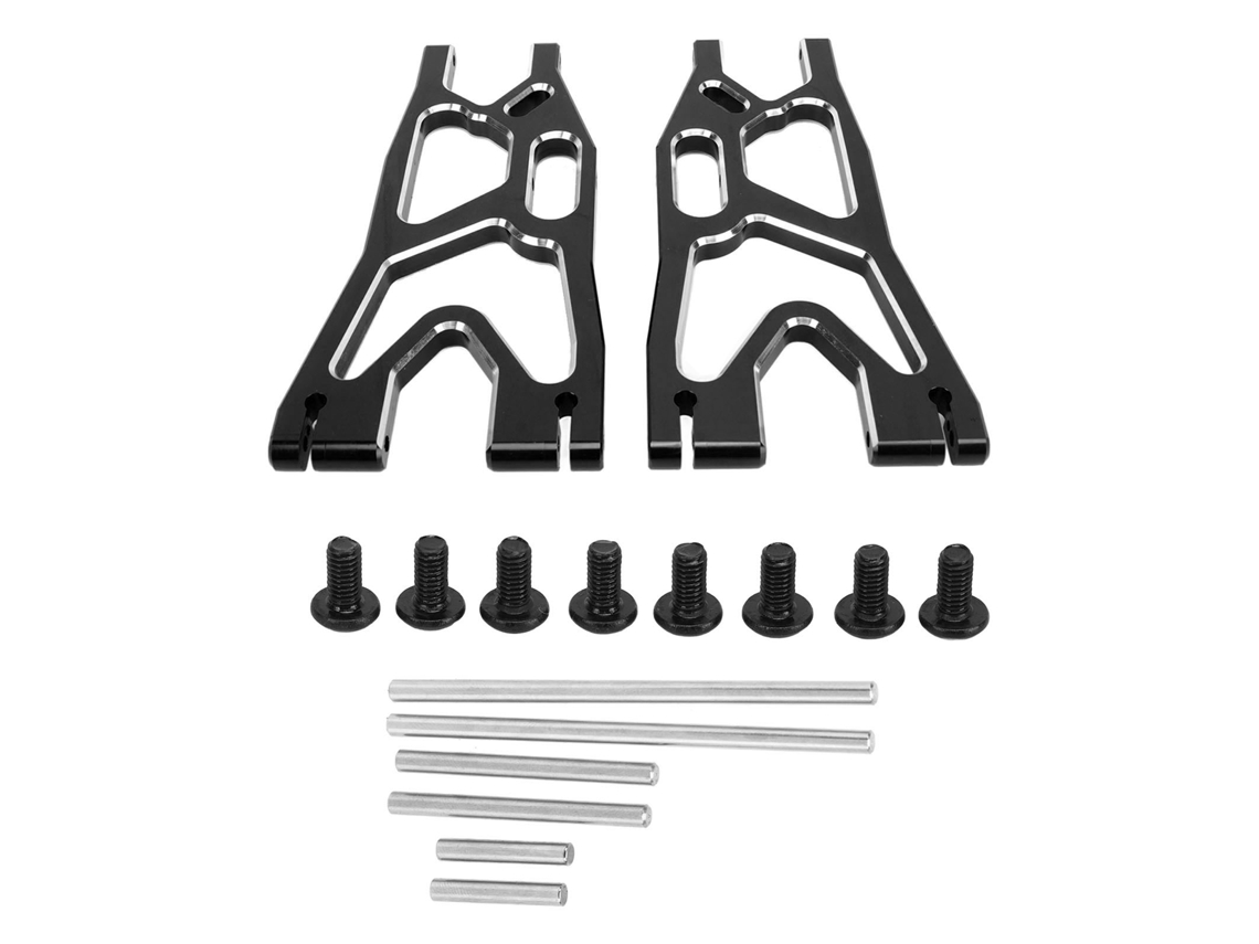 Brazos De Suspensión Inferiores Delanteros Y Traseros De Aluminio Para Coches Rc Traxxas X Maxx 1/5 (piezas De Repuesto, Color Negro)