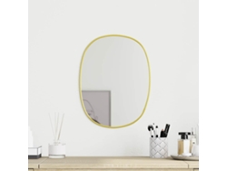 Espejo de pared dorado 30x25 cm N/A