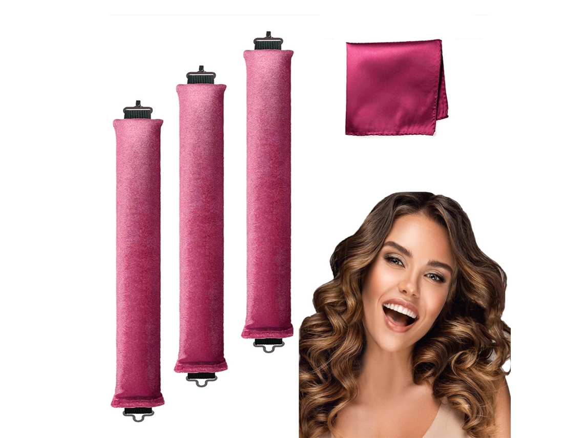 Conjunto De Tres Modeladores De Caracoles Sin Calefacción, Acabado Acetinado, Para Olas Grandes - Rojo.